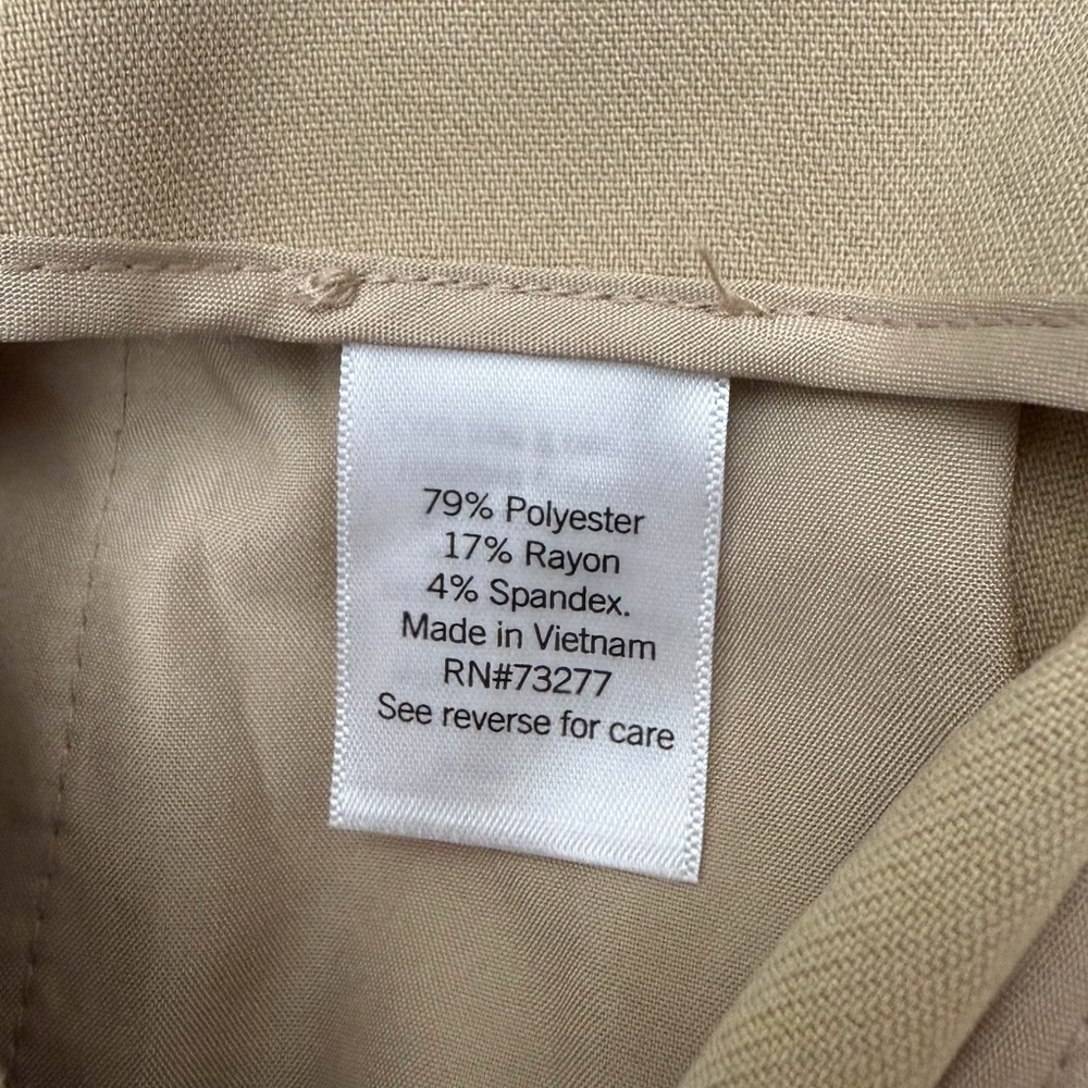 Nine West High Rise Tapered Pants Size 10 Beige NWT Work Office - Picture 9 of 12